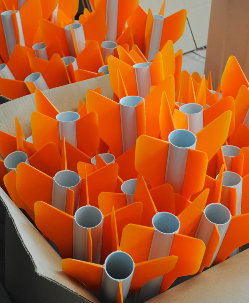 Photo des fusées agricoles fabriquées par Omniplast et Hexaprofils